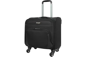ROCKLANDS LONDON Rocklands® Rolling Laptop Bag 4 Wheel Laptop Bag Wheeled Briefcase Business Office Trolley Case Travel Cabin Bag - 8608