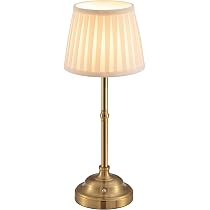 Lampada Da Tavolo A LED Senza Fili Meoaow - Set Di 2, Dimmerabile Al Tocco, Batteria Ricaricabile USB, Design Retrò In Bronzo Dorato