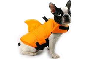 BOENTA Gilet De Sauvetage Pour Chien Gilet De Sauvetage Requin Pour Chiens Ripstop Safety Gareautrain Avec Une Flottabilité ÉLevéE Et Une PoignéE De Levage Pour Les Races Petites Et Moyennes orange,S