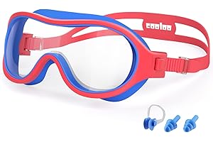 COOLOO Swimming Goggles for Kids 6-16 Kids Swimming Goggles for Children Teens Anti-Fog Anti-UV Clear Wide View Boys Girls
