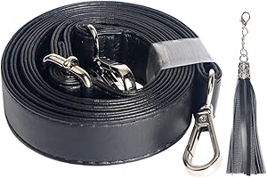 BEAULEGAN Crossbody Bag Strap - Microfiber Leather - Replacement for Handbag/Purse, Adjustable 150 cm Long Black (2cm/Silver)