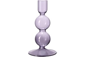 like. by Villeroy & Boch - Like Home portacandele in viola, 8x8x16 cm, vetro borosilicato