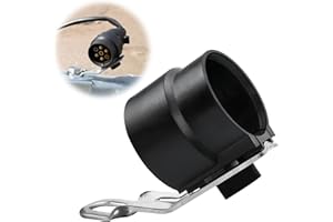BHHTBB Anhänger Stecker Halter, Anhänger Steckerhalter Hänger Deichsel Halter für Adapter 7 auf 13 Poliger Anhängerstecker mit Metall Anbauplatte Halter, Drehbar Anhängerdeichsel Halterung
