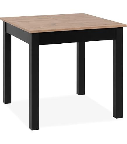 smart Esstisch 80 x 80 cm Asteiche, Küchentisch ausziehbar bis 120 cm