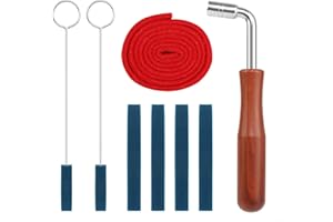 Boisbresil 8PCS Piano Tuning Kit Professional Piano Tuner Tool Kit Piano Tuning Set with Temperament Strip Tuning Wrench Hammer Mute for Beginners and Professionals