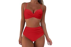 ZYPAINIY 2024 Verano de Playa bañadores Sexy Bikini Top y Braga Ajustable Bikinis Mujer Reductor Barriga Traje de Baño 2 Piezas Push Up Cuello en V con Relleno Conjuntos de Bikinis Mujer