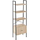 TecTake 801101 - Estantería Brentwood 57,5x34x173cm, estantería de pie con estantes, mobiliario Oficina, Mueble Auxiliar, lib