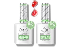 ‎BORN PRETTY Born Pretty UV Nagellackentferner - 2x15ml Gelnägel UV Lack Gellack Entferner mit Verbesserter Sanfter Formel Schneller Einfacher Nail Polish Magic Remover in 3-5 Minuten Keine Folie Erforderlich