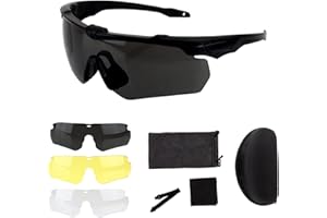 ToopMount Occhiali sportivi Occhiali da sole Anti-UV400 Occhiali protettivi antiappannamento, Occhiali, Occhiali da guida 3 Lenti per uomo Donna Ciclismo, Escursionismo, Corsa