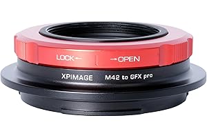 XPIMAGE Objektivadapterring, kompatibel mit M42-Objektiven mit Schraubgewinde für Fujifilm GFX-Kameras GFX50 GFX100