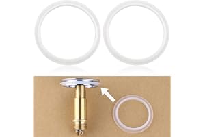JEUFUN 2PCS Bathroom Sink Drain Plug Stopper Rubber Seal Ring, O-Ring Seal Gasket, Basin Pop Up Plug Replacement SinkPlug for Bathroom,Wash Basin DrainPlug- 31/39mm(Transparent)