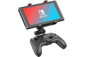 KDD Uchwyt na kontroler Switch Pro z ulepszonym klipsem, regulowany klips do przełącznika kompatybilny z Switch/OLED/Lite, uchwyt na kontroler Switch Pro, uchwyt zaciskowy