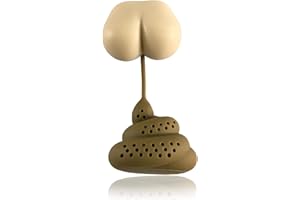 AMESOR Infuseur À Thé en Silicone - Thé Caca - Infuseur À Thé pour Thé en Vrac - Passoire À Thé en Forme Caca Boule DThé Réutilisable Filtre À Thé pour Les Amateurs Thé