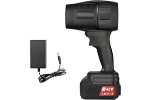 EliphonTowne Sèche-linge portable sans code pour voiture – Sèche-linge de voiture à haute puissance, souffleur d'air de voiture, mini ventilateur turbo à main avec chargeur et batterie (1 batterie)