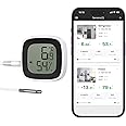 Brifit Bluetooth Refrigerator Thermo-hygrometer with Probe, Smart Room Temperature Humidity Sensor, Digital Fridge Thermometer with APP Control, History Record & Data Export, for Freezer, Aquarium