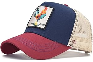 BONFOR Gorras de Hombre Beisbol Animales Bordado de Malla Respirable Originals Gorra Hombre Vintage Mujer Verano