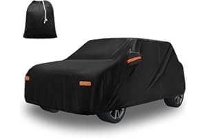 X AUTOHAUX All-Weather Car Cover for Mini Cooper 2DR (2002-2021) - Waterproof, UV-Resistant, and Windproof with Door Zipper, 210D-PU Material