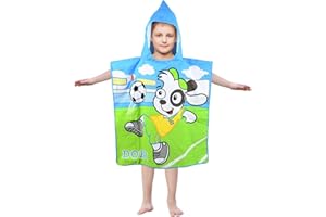 BIQIQI Enfants Serviette de Bain Plage Capuchon de Plage Baignoire Séchage Rapide Douche Nager Bassin de Piscine pour Garçons Filles Enfants de 2 à 8 Ans Sirène