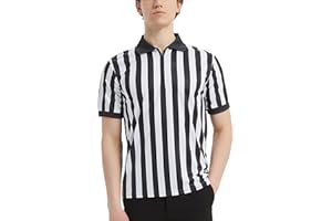 TOPTIE Maillot d'arbitre à Manches Courtes pour Homme de Style Professionnel Chemise de Sport d'arbitre