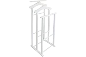 Arredamenti Italia Galán de Noche para Dormitorio Maxi, Madera - Soporte Triple - Color: Blanco Ar-It il Cuore del Legno