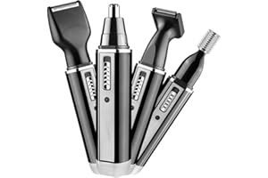 SH-RUIDU Tondeuse électrique 4 en 1 pour poils de nez, barbe, sourcils et nez rechargeable par USB