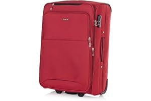 OCHNIK Valise à roulettes Moyenne | Soft Case | Matériau : Nylon | Couleur : Rouge | Taille : M | Dimensions : 64x41,50x28,50 cm | Capacité : 75l | Haute qualité