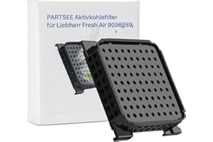 PARTSEE Aktivkohlefilter für Liebherr Kühlschrank 9096989 9882429 9882460 988246000, Fresh Air Filter für 7440021-00 mit Aktivkohle für Kühlschränke Filter (Schwarz, 1 Stück)