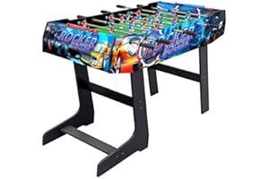 SPORT1 ONE THE SPORT MAKER Sport1 Calcetto salvaspazio pieghevole. Calcetto balilla con gambe, da interno in MDF, misure 121x61x85cm. Bigliardino da casa con 8 aste passanti. Segnapunti e palline incluse. Uso indoor