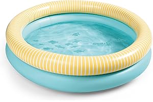 Quut - Dippy - Piscine Gonflable en PVC Premium de qualité (0.30mm) - ludique et Design à partir de 2 Ans - 120cm de diamètre (Bleu Banane)