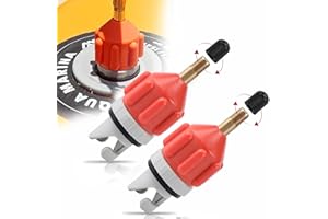 Senbaler 2pcs SUP Pump Valve Adapter,Boat Air Valve Adaptor,Air Valve Converter for Dinghy Kayak,Stand Up Paddle Board