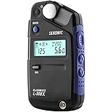 Sekonic FLASHMATE L-308X Belichtungsmessgerät für Fotografen und Filme, Schwarz/Blau