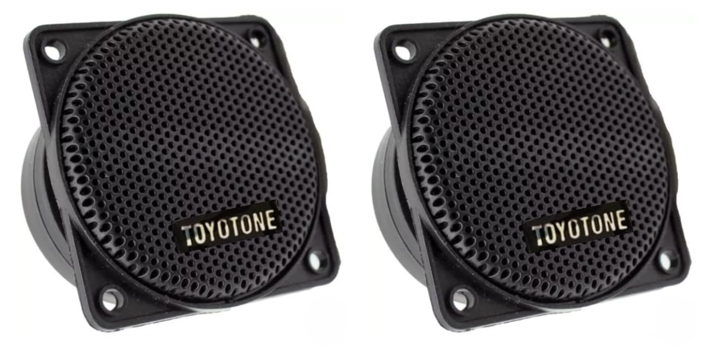 TOYOTONE Tweeter Speaker High Power Tweeter for Car & Home Music (Piezoelectric TT100-PACKOF2)