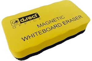 D.RECT Gąbka do Tablicy Suchościeralnej – Magnetyczna Gąbka do Czyszczenia i Wycierania Tablic na Sucho, Kolor Losowy