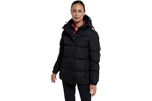 Mountain Warehouse Snow Womens Padded Jacket - Warm Water-resistant Full-zip Puffer Coat with Microfibre Insulation - Best for Spring Summer, Outdoors & Hiking