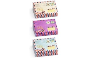 Eid Aidiya Envelope Set, 30 Pieces, Airmail Design with Arabic 'Eid Saeed' Print, Colorful Money Gift Pouches for Kids and Fa