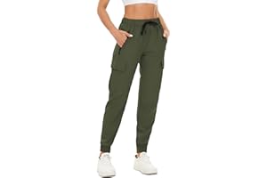 SMENG Pantalon Femmes Cargo Taille Haute Pantalons de Travail Survêtement Jogging Femmes Sarouel avec Poches