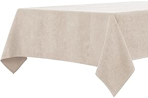 ‎BALCONY & FALCON BALCONY & FALCON Tischdecke Eckig Wasserdicht Tischdecke Leinenoptik Tischtuch abwaschbar Tischtuch Leinen Tischläufer Tischwäsche Eckig (Beige-2, 140 x 240 cm)