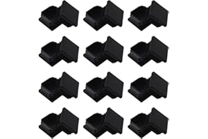 LONSVTTU 24 Pezzi Tappi Tubi Quadrati 40 x 40 mm Nero Tappi in Plastica per Tubi Inserti per Tubolari Rettangolari