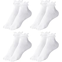 Socken 12 Paar Rüschen Socken Damen 12 Paar - Wei? Produktbild-Vorschau 6
