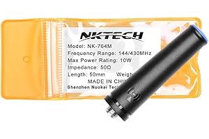 NKTECH, antenna dual-band SMA femmina per ricetrasmittenti BaoFeng UV-5R PLUS, DM-5R, UV-5X, GT-1, GT-3, GT-3TP, GT-5, GT-5TP, UV-5RA, UV-82, UV-5RTP, BF-UVB3, UV-9R e Yaesu, Kenwood Hyt, Wouxun