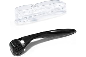 LacyMC Derma Roller 0,5 mm,Dermaroller Cheveux,540 aiguilles en titane de 0,5 mm,Accelerateur De Pousse De Barbe Roller Barbe