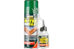 Everbuild Mitre Fast Two Part Instant Bonding Kit, 50g Adhesive & 200ml Activator - Ideal for all Cornice and Profile Mitres, Trims & Picture Frames