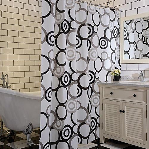 YLSFWSRY Shower Curtains Curtain Synthetic Fiber Abstract Texture Health Bathrooms Shower Curtains Waterproof Prevent Moldy Thicker Doors And Windows Hanging Curtains Partition Shower Curtains Peva , 200 Width *240 High + Ring