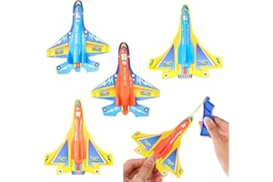 NOPKESV 4 Stück Fliegende Gleiter Styroporflieger Flugzeug Spielzeug Outdoor für Kinder Stretchflugzeug