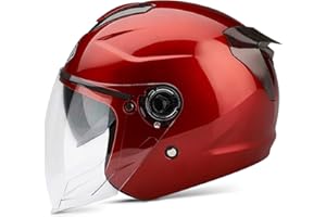 LIONCIANO Helm Für Erwachsene Mit Doppelvisier, 7-Absätze-Sicherheitsschnalle, Abs-Schale Kombiniert Mit Eps-Pufferschicht Für Besseren Fahrschutz