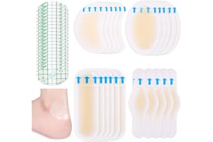 DMNQ Parche para Ampollas Los Pies, 40 Pcs Apositos Adhesivos Apósitos Hidrocoloides Impermeable Blíster Plasters Vendajes Gel Cuidado de Pies Prevención De Blistex Callos