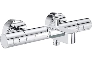 GROHE QuickFix Precision Get, Termostato baño y ducha, tecnología Water Saving y botón de control ecológico, instalación con QuickSpanner incluída, cromado, 34774000
