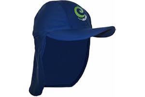 Kidz Swimmers Boys Sun Protection Legionnaire Cap UPF 50+ Estate Blue & Jasmine Green