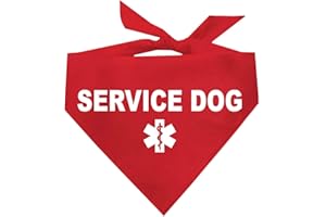 TEES & TAILS Bandana per cani Service Dog (Red, OS 307)