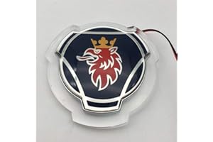 FTC 1 kit pour calandre avant Scania pour voiture camion - Bleu et rouge Griffin - Avec éclairage LED 24 V - Couleur blanche